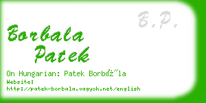 borbala patek business card